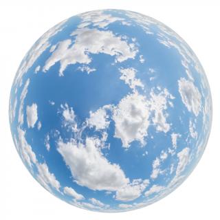 HDRi Skydome of Blue Clouded Sky 12K